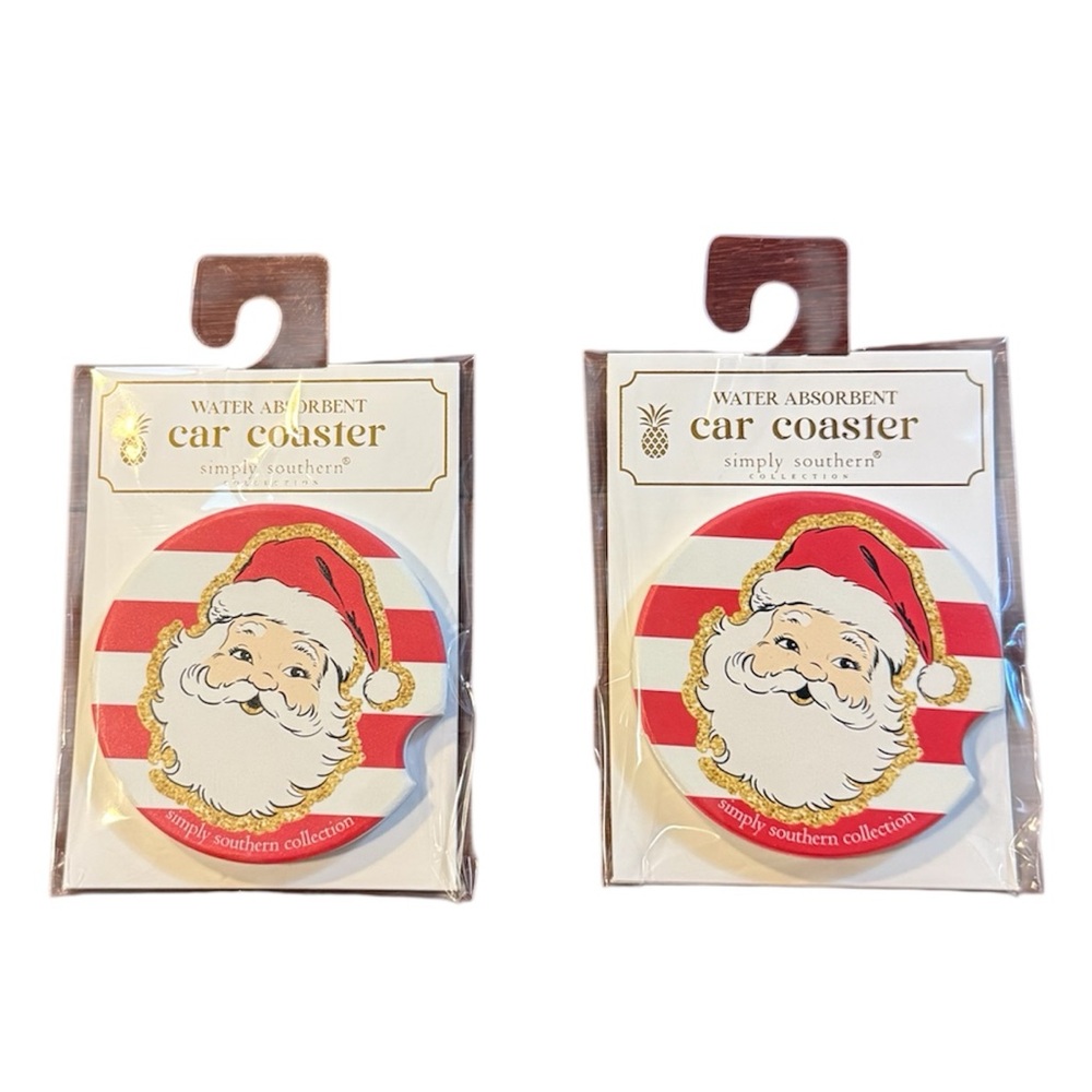 Simply Southern Santa Car Coasters Duo